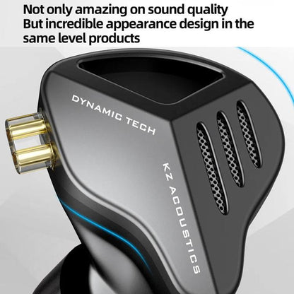 KZ-ZVX Dynamic In-Ear 1.2m Wired Earphones Deep Bass Hi-Fi Monitoring Earphones, Silver Standard, Silver With Mic, Black Standard, Black With Mic