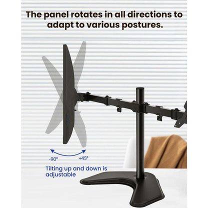 Dual-Screen LCD Monitor Telescopic Rotating Dual-Arm Stand, ZX-MT022N