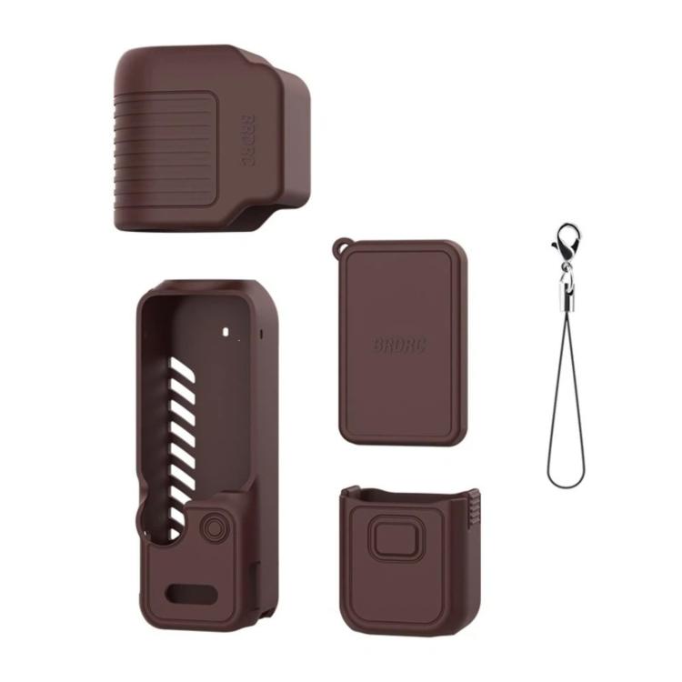 Pour DJI Osmo Pocket 4 BRDRC Étui de protection en silicone pare-soleil