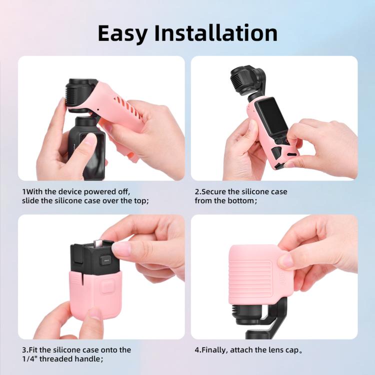 Pour DJI Osmo Pocket 4 BRDRC Étui de protection en silicone pare-soleil