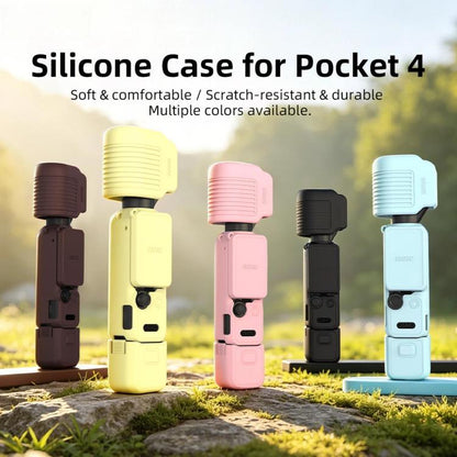 Pour DJI Osmo Pocket 4 BRDRC Étui de protection en silicone pare-soleil
