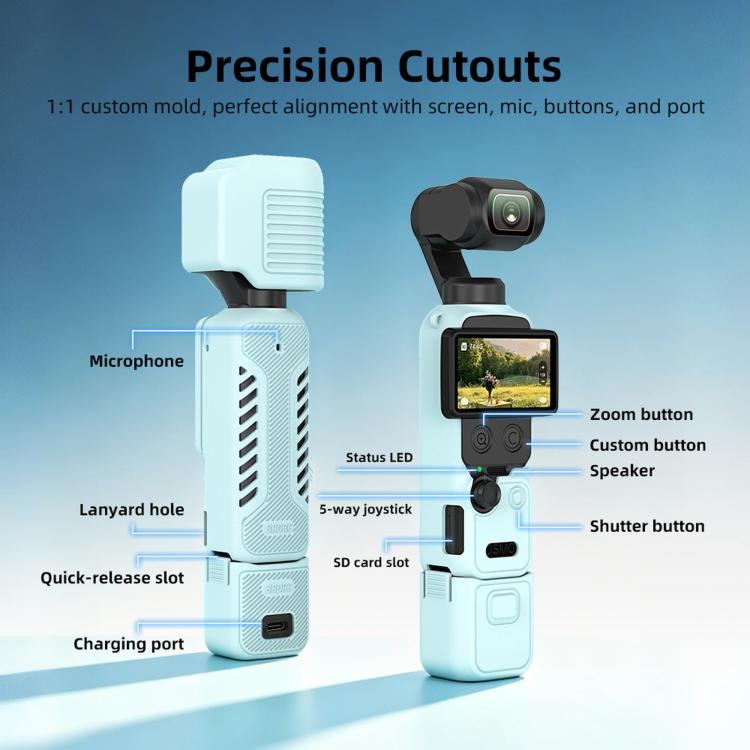 Pour DJI Osmo Pocket 4 BRDRC Étui de protection en silicone pare-soleil