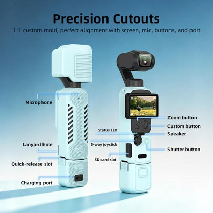 Pour DJI Osmo Pocket 4 BRDRC Étui de protection en silicone pare-soleil