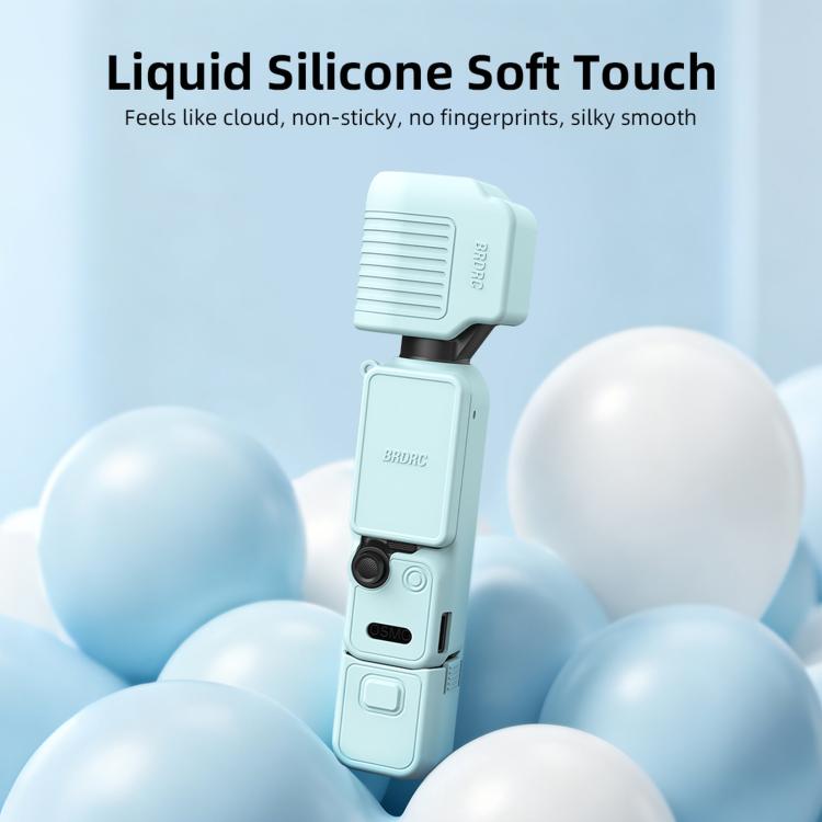 Pour DJI Osmo Pocket 4 BRDRC Étui de protection en silicone pare-soleil