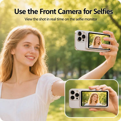 Magnetic Selfie Screen Phone Screen Mirroring Device Rear Camera Wireless Display Monitor