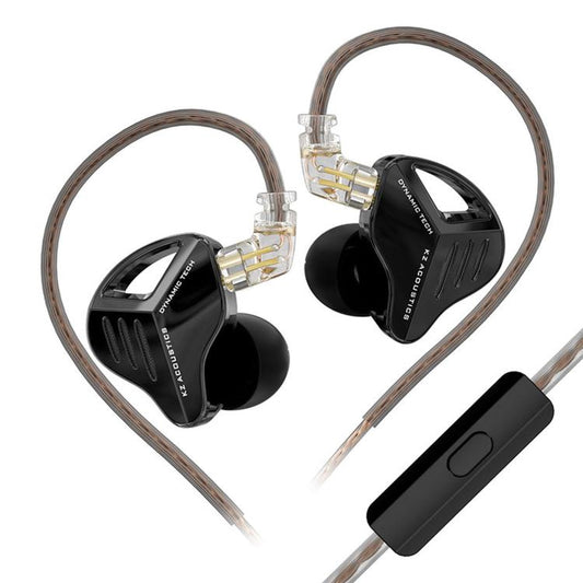 KZ ZVX PRO Dynamic In-Ear 1.2m Wired Earphones Deep Bass Hi-Fi Monitoring Earbuds, Standard, With Mic