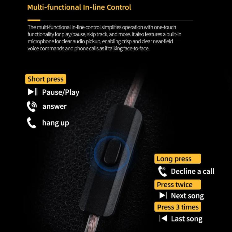 KZ ZVX PRO Dynamic In-Ear 1.2m Wired Earphones Deep Bass Hi-Fi Monitoring Earbuds, Standard, With Mic