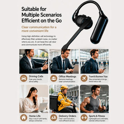Ear-Hook Rotatable Bluetooth Earphone HD Noise Reduction Rainproof Earphone, V2