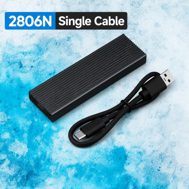 Blueendless 2806N M.2 NVMe SSD Enclosure 10Gbps Aluminum External Solid State Drive Case, Dual Cables Included, Single Cable Included