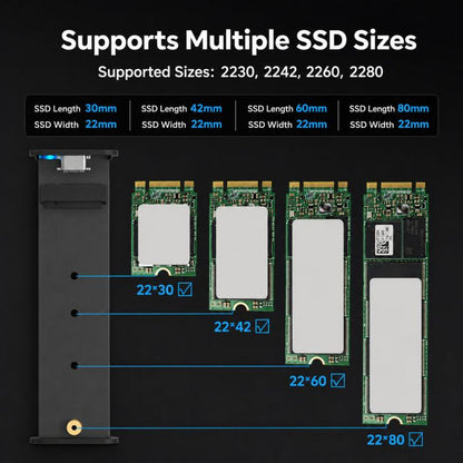 Blueendless 2806N M.2 NVMe SSD Enclosure 10Gbps Aluminum External Solid State Drive Case, Dual Cables Included, Single Cable Included
