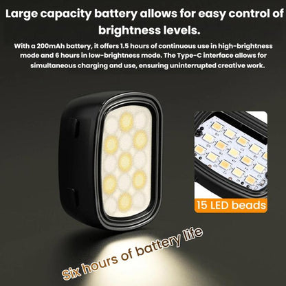For DJI Pocket 4 BRDRC Portable Handheld Magnetic Selfie Light