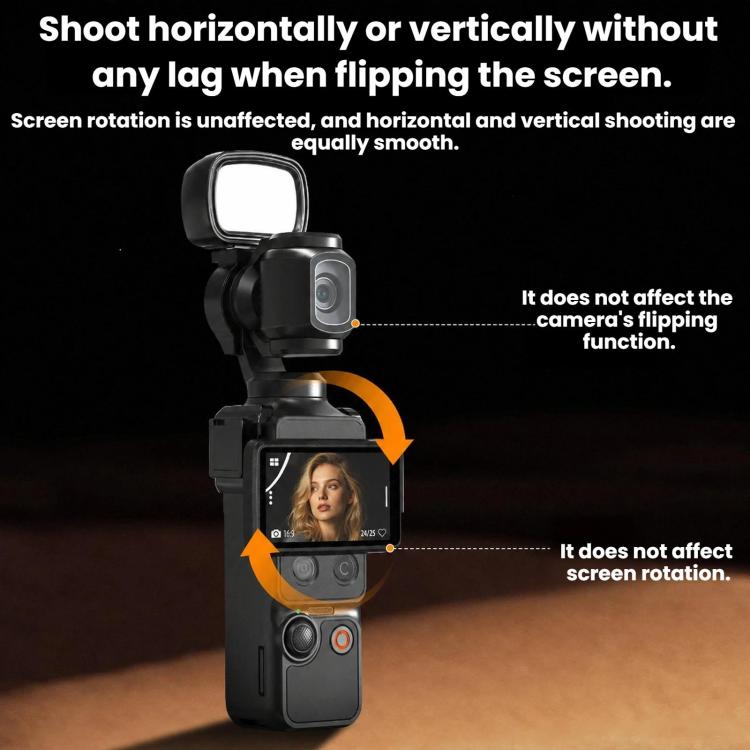 For DJI Pocket 4 BRDRC Portable Handheld Magnetic Selfie Light