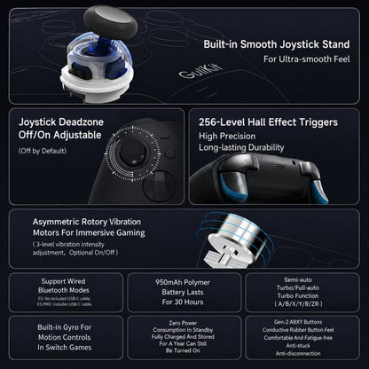 GuliKit ES Pro E-Sports Controller With TMR Joysticks Support Switch / Switch 2 Wakeup