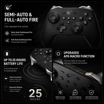GuliKit KK2T Controller With TMR Electromagnetic Joystick Support NFC Amiibo and Switch Wakeup