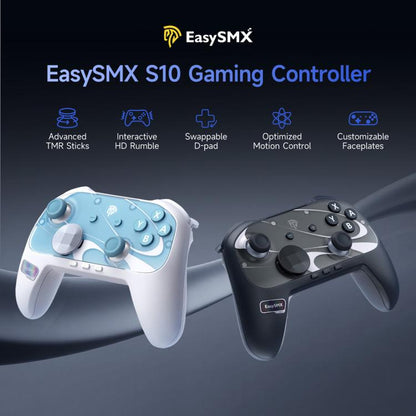 EasySMX S10 Wireless Controller for Nintendo Switch & Switch 2 Gamepad with NFC, HD Rumble & Swappable Faceplate