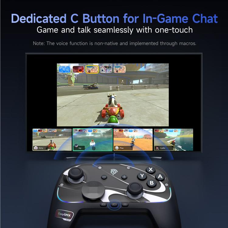 EasySMX S10 Wireless Controller for Nintendo Switch & Switch 2 Gamepad with NFC, HD Rumble & Swappable Faceplate