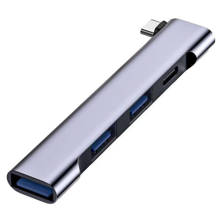 Side-Bend 4 In 1 Expander Splitter External HUB, USB+USB 2.0 x 3+USB 3.0, Type-C+USB 2.0 x 3+USB 3.0, Type-C+USB 2.0 x 2+PD+USB 3.0