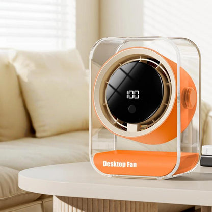 F15 Smart Timing Transparent Digital Display Desk Fan Small Circulating Table Fan For Office