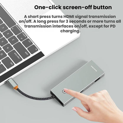 Blueendless Type-C Docking Station 4K 60Hz Screen Mirroring USB 3.0 Splitter, HDMI2.0+PD+USB3.0 x 3, HDMI 2.0 + PD + Gigabit Ethernet + 2 USB 3.0 ports