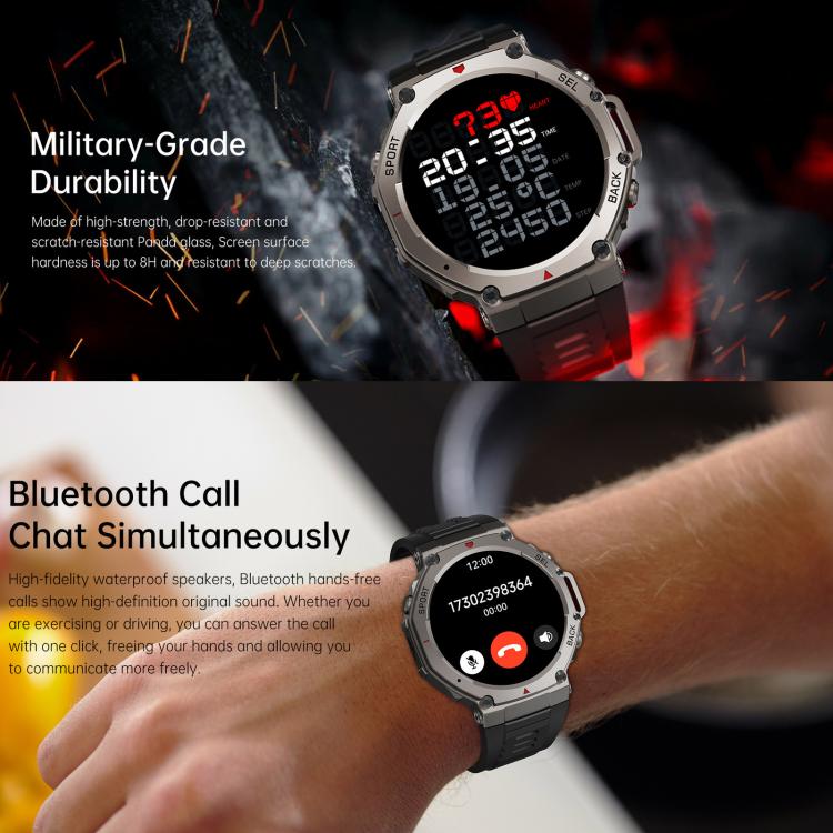 DM58 1.43 Inch AMOLED Screen GPS Smart Watch 5ATM Waterproof Sports Watch