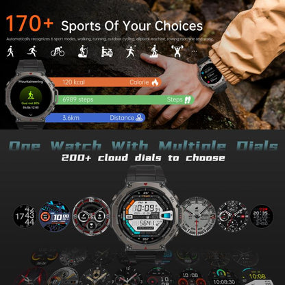 DM58 1.43 Inch AMOLED Screen GPS Smart Watch 5ATM Waterproof Sports Watch