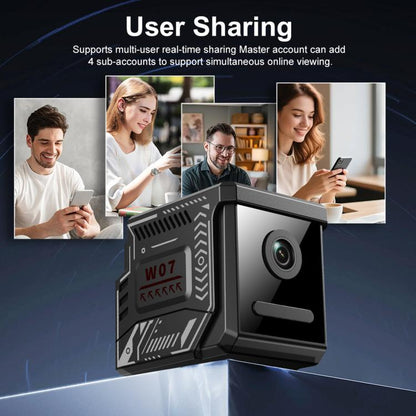 Remote Monitoring 2MP WiFi HD Night Vision Wireless Multi-Functional Camera, W07 Black, W07 White