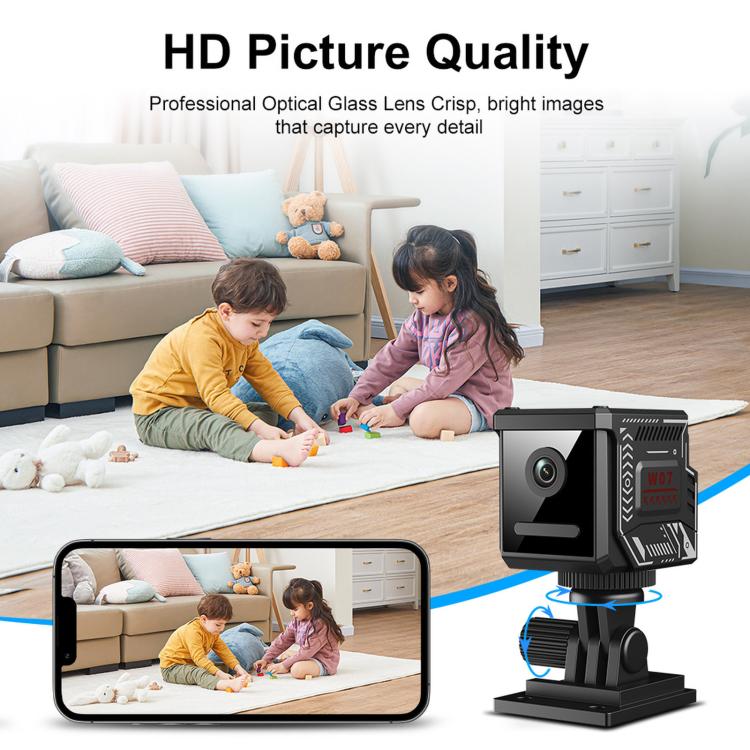 Remote Monitoring 2MP WiFi HD Night Vision Wireless Multi-Functional Camera, W07 Black, W07 White