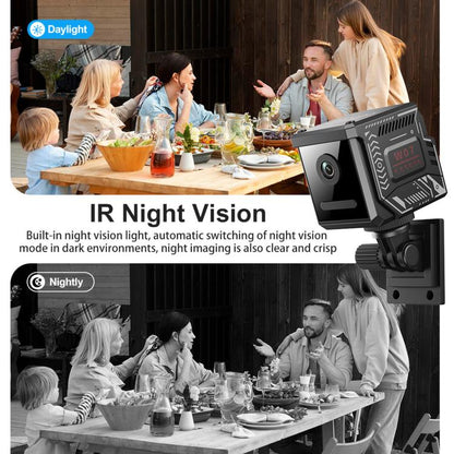 Remote Monitoring 2MP WiFi HD Night Vision Wireless Multi-Functional Camera, W07 Black, W07 White