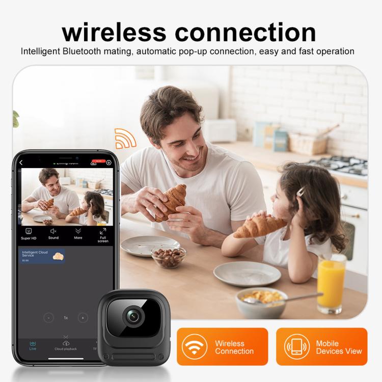 Remote Monitoring Smart Alarm Infrared Night Vision WiFi Camera With Spiral Mount Bracket, W08