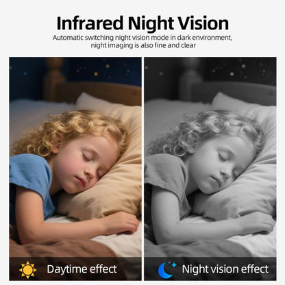 Remote Monitoring Smart Alarm Infrared Night Vision WiFi Camera With Spiral Mount Bracket, W08