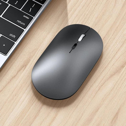 Dual Mode Wireless Bluetooth Mouse Type-C Rechargeable Slim Silent Mouse with 3D Alloy Scroll Wheel 3 Adjustable DPI 800/1200/1600