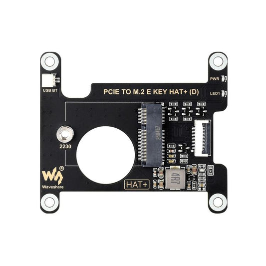 Waveshare 33828 Carte d'extension PCIe vers M.2 E KEY pour Raspberry Pi 5, compatible avec diverses cartes réseau sans fil NGFF, prend en charge la connexion USB Bluetooth, 33828