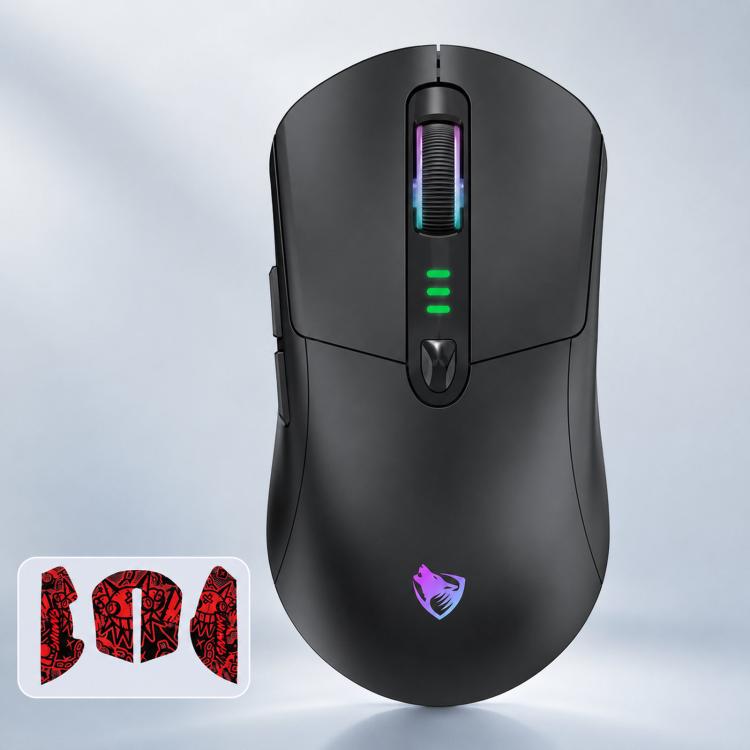T-WOLF X5 Tri-Mode Wireless Gaming Mouse 12800 DPI Adjustable Rechargeable Gamer Mouse With RGB Backlit