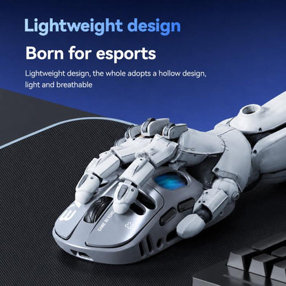 T-WOLF X3 Tri-Mode Wireless Gaming Mouse Ultra-Lightweight Hollow-Out Honeycomb Shell 8000 DPI