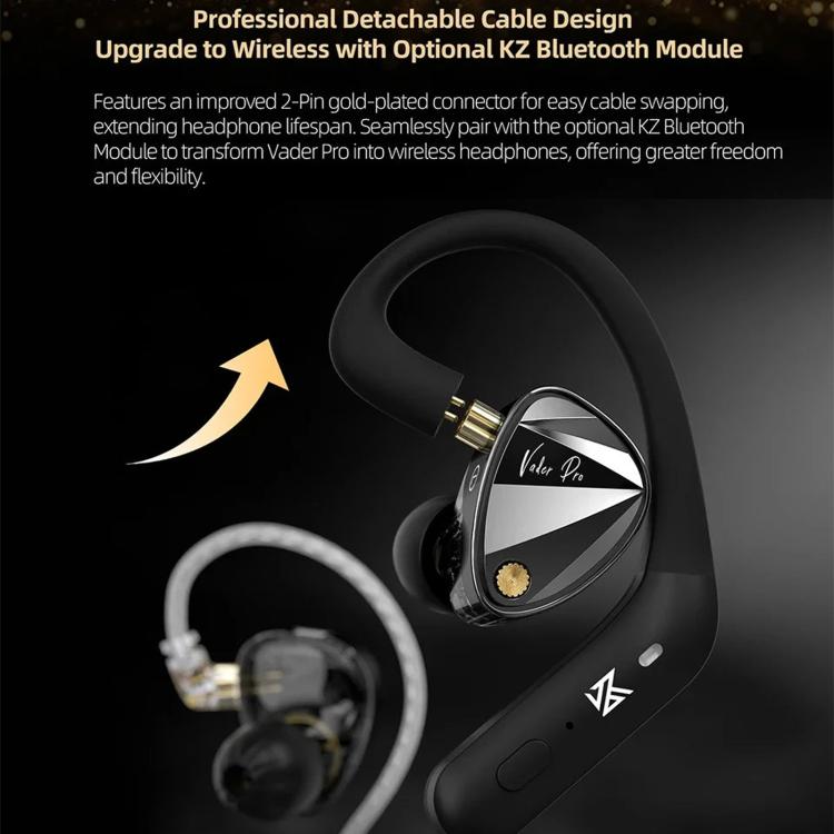 KZ Vader Pro Hifi Bass 6-Driver Dynamic Music In Ear 1.2m Wired Earphones, HM Curve Standard, HM Curve With Mic, Bass Enhanced Standard, Bass Enhanced With Mic, HM Curve With Mic Type-C, Bass Enhanced With Mic Type-C