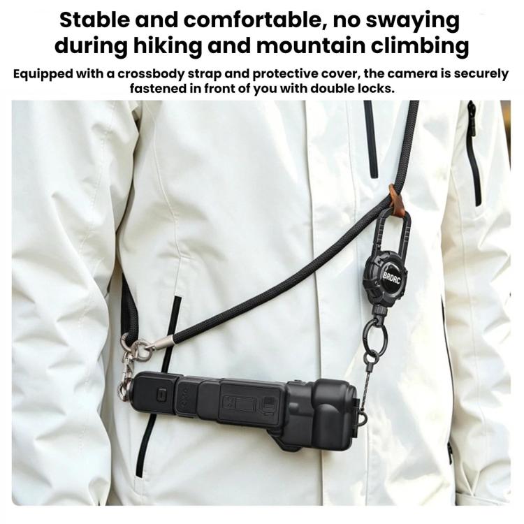 For DJI Osmo Packet 4 / 3 BRDRC Magnetic Telescopic Backpack Hook Anti-Loss Rope, Magnetic