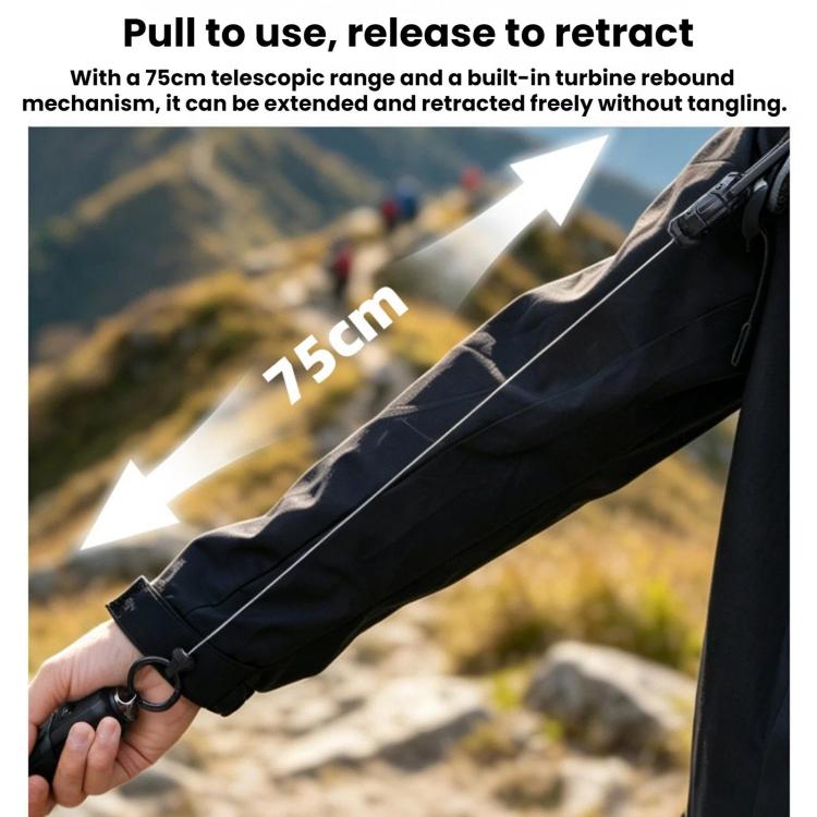 For DJI Osmo Packet 4 / 3 BRDRC Magnetic Telescopic Backpack Hook Anti-Loss Rope, Magnetic