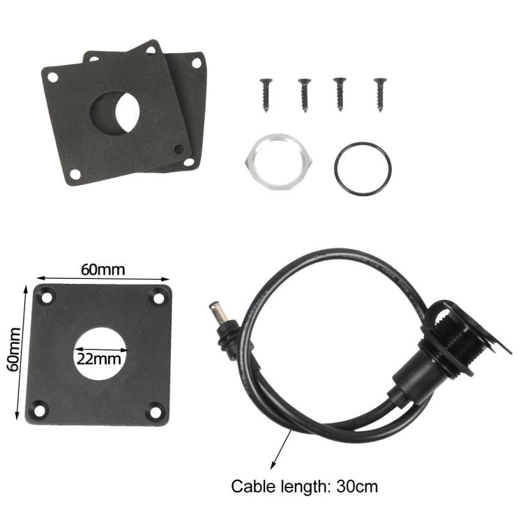 DC 5.5 x 2.1 mm Pass Through Wall Socket Aluminum Power Inlet Port for Starlink Mini, DC 5.5 x 2.1 mm Power Inlet Port
