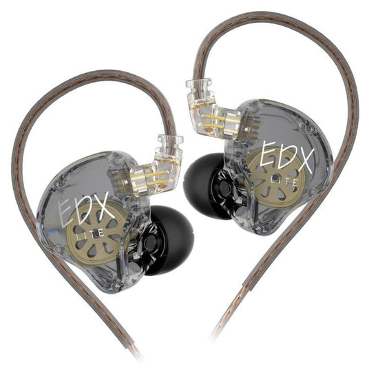KZ-EDX Lite Internal-Magnet Dynamic Driver 1.2m Wired Earphones Deep Bass Detachable Cable Music Gaming Earbuds, Translucent Gray Standard, Translucent Gray With Mic, Transparent Standard, Transparent With Mic, Translucent Gray With Mic Type-C