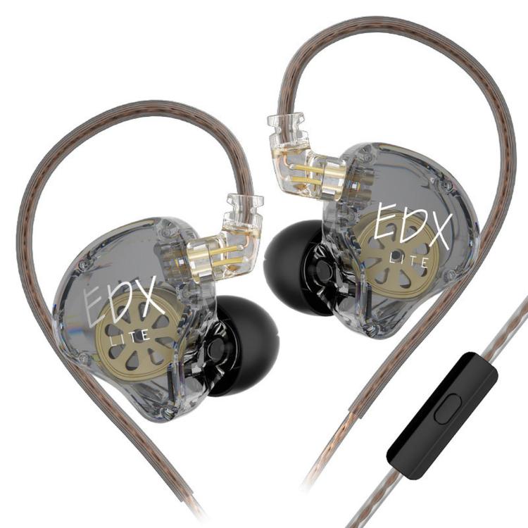 KZ-EDX Lite Internal-Magnet Dynamic Driver 1.2m Wired Earphones Deep Bass Detachable Cable Music Gaming Earbuds, Translucent Gray Standard, Translucent Gray With Mic, Transparent Standard, Transparent With Mic, Translucent Gray With Mic Type-C         ...