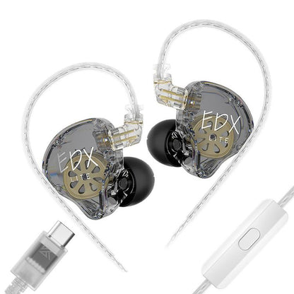 KZ-EDX Lite Internal-Magnet Dynamic Driver 1.2m Wired Earphones Deep Bass Detachable Cable Music Gaming Earbuds, Translucent Gray Standard, Translucent Gray With Mic, Transparent Standard, Transparent With Mic, Translucent Gray With Mic Type-C         ...
