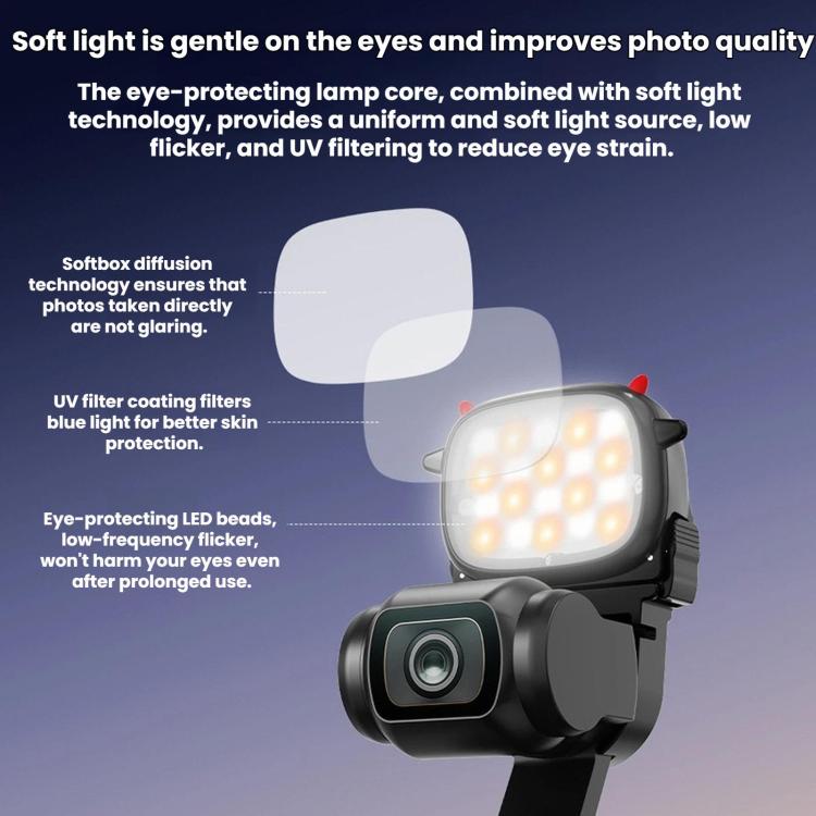 BRDRC Handheld Monster Fill Light, For DJI Osmo Pocket 4 / 4P, For DJI Osmo Pocket 3