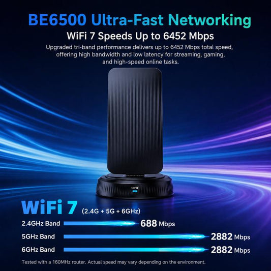 COMFAST CF-986BE PRO BE6500 WiFi 7 Adaptateur USB Tri-Bande 6452Mbps Carte Réseau Sans Fil, CF-986BE PRO