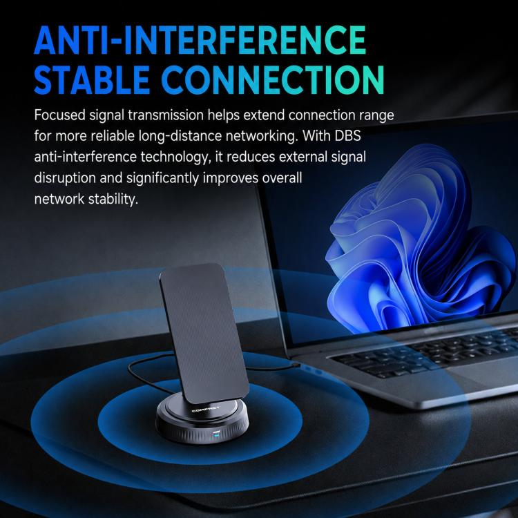 COMFAST CF-986BE PRO BE6500 WiFi 7 USB Adapter Tri-Band 6452Mbps Wireless Network Card, CF-986BE PRO