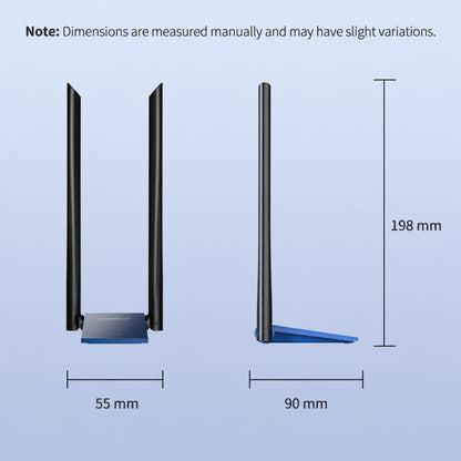 COMFAST CF-735BF WiFi 6 USB Adapter AX1800 Dual Band Wireless Network Card With Bluetooth 5.4, CF-735BF