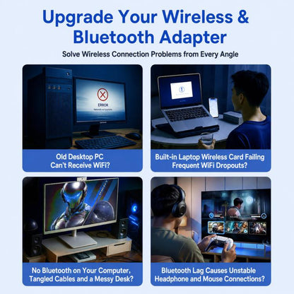 COMFAST CF-735BF WiFi 6 USB Adapter AX1800 Dual Band Wireless Network Card With Bluetooth 5.4, CF-735BF