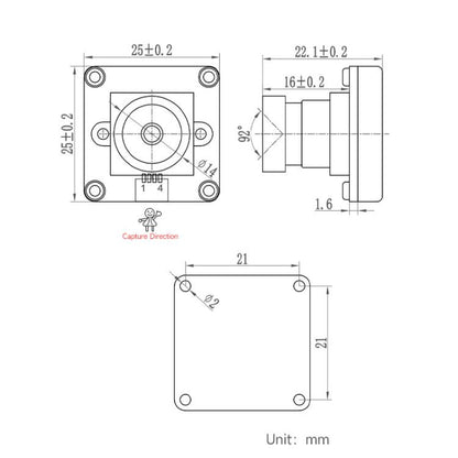 Waveshare OV4689 4MP USB Camera 92-Degree FOV, Supports Type-C Port And SH1.0 4PIN Header, 34767