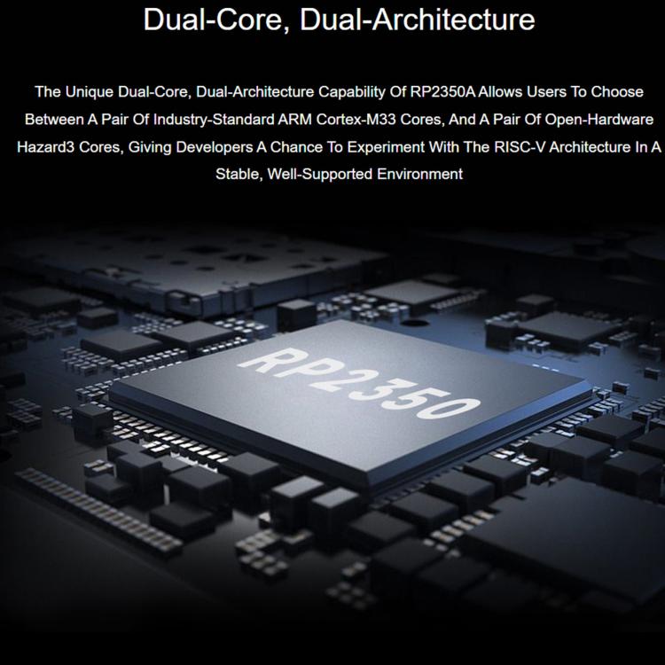 Waveshare RP2350-USB-C Microcontroller Development Board Dual-Core & Dual-Architecture, With PIO-USB Female Port, With PIO-USB Male Port