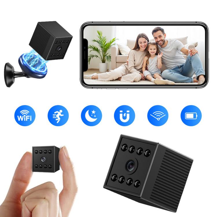 W10 Rechargeable Mini WiFi Camera Cordless 1080P Indoor Security Camera With Magnetic Base Night Vision, W10