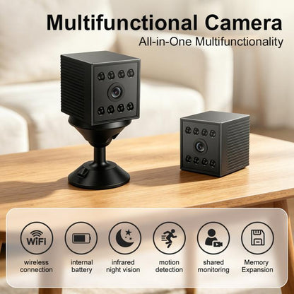 W10 Rechargeable Mini WiFi Camera Cordless 1080P Indoor Security Camera With Magnetic Base Night Vision, W10